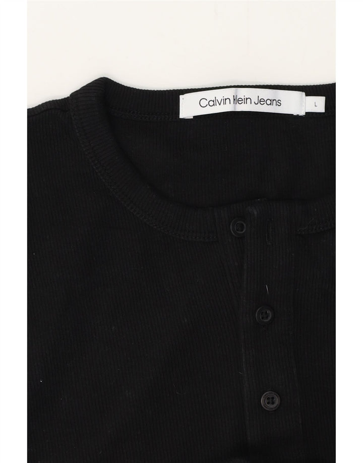 CALVIN KLEIN JEANS T-Shirt Homme Haut Large Noir