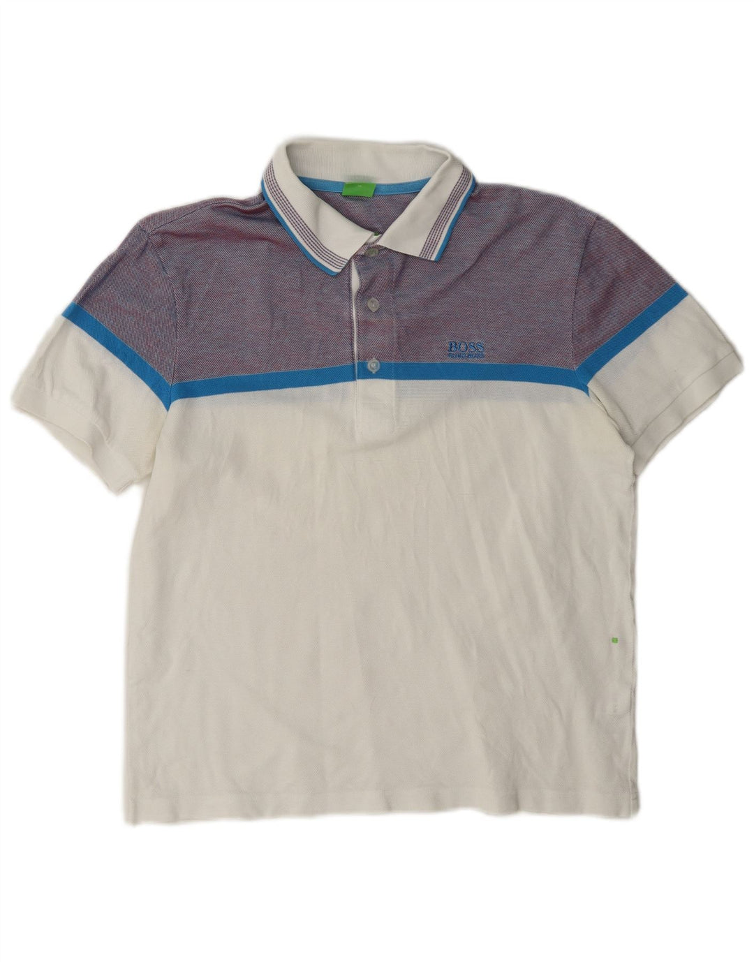 Hugo Boss Polo en coton color block blanc moyen |