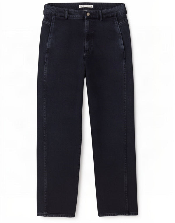 Zara Jean fuselé pour femme EU 38 Small W28 L30 Bleu marine