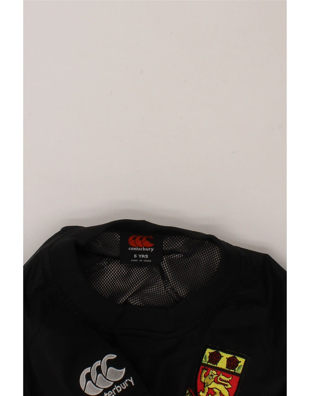 CANTERBURY Boys Buccaneers Graphic Pullover Tracksuit Top 5-6 Years Black Vintage Canterbury and Second-Hand Canterbury from Messina Hembry 