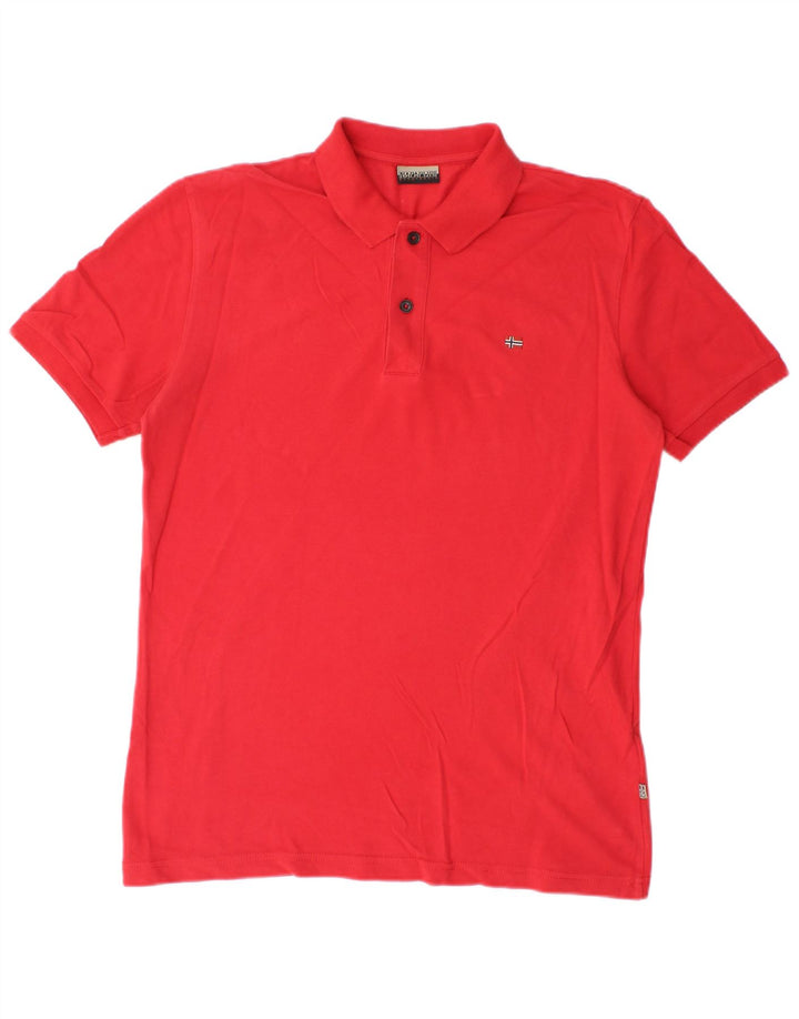 Napapijri Polo Homme Rouge Moyen Coton