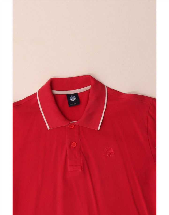 NORTH SAILS Polo Homme Rouge Moyen Coton