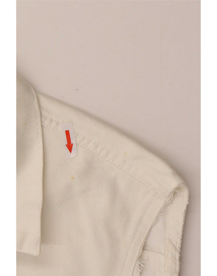 Levi's Gilet Denim Femme UK 14 Medium Blanc