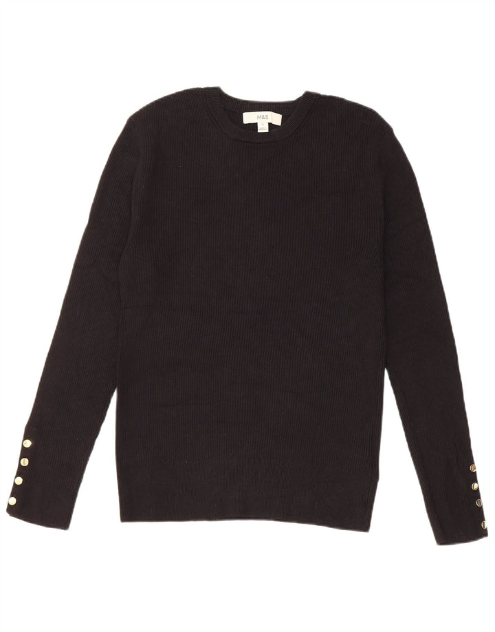 Marks & Spencer Haut à manches longues pour femme UK 42 Medium Noir Viscose
