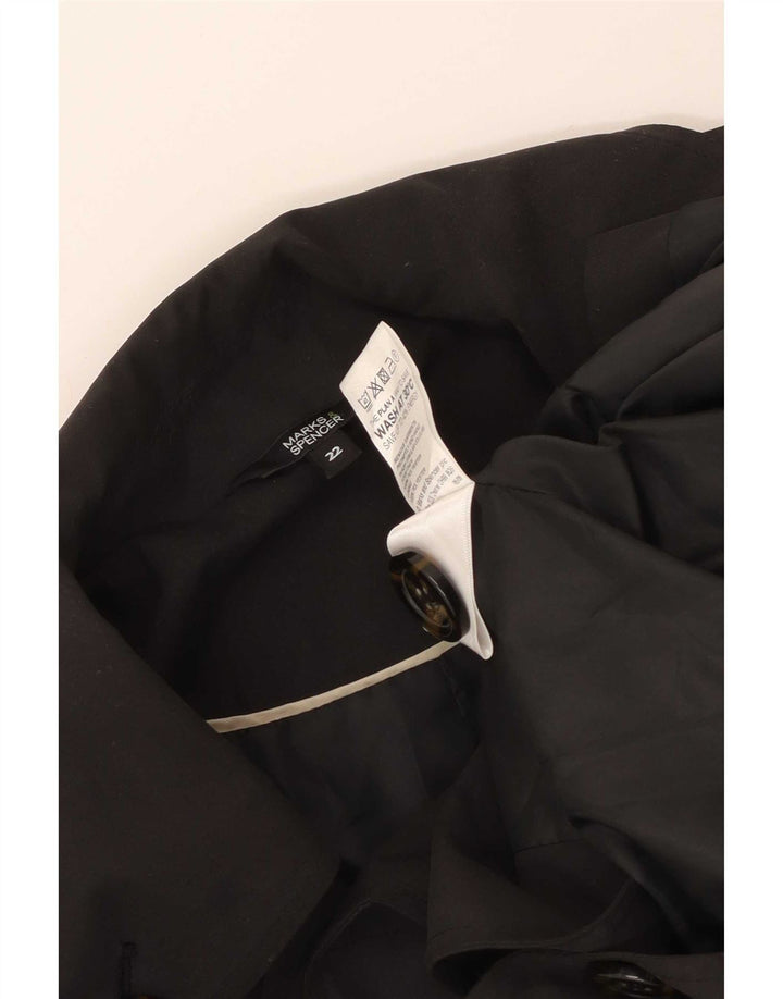 Marks & Spencer Trench-Coat Femme UK 22 3XL Noir Polyester