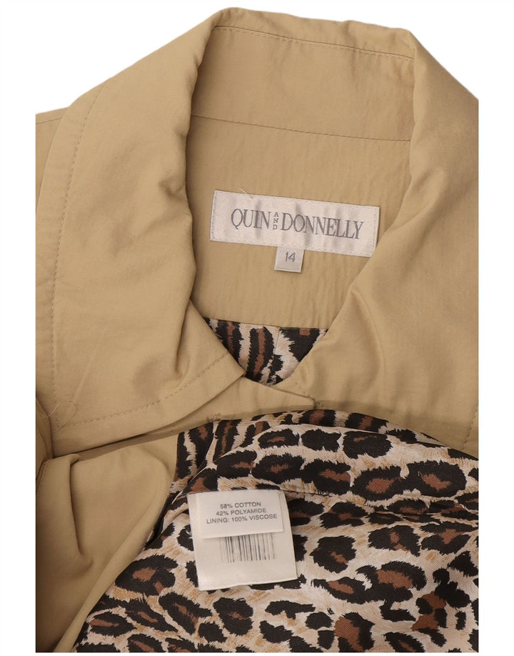 Quin And Donnelly Trench-Coat Femme UK 14 Coton Beige Moyen