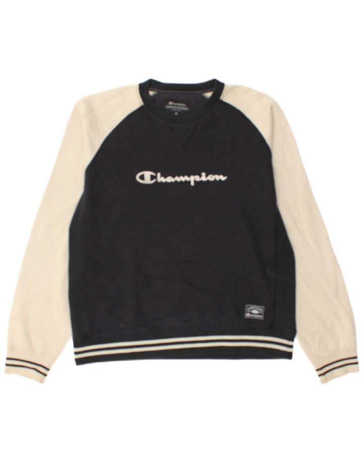 Champion Sweat-Shirt Graphique Homme Noir Moyen Coton Colorblock