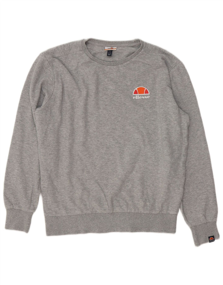 Ellesse Sweatshirt Jumper Large Gris Coton Homme