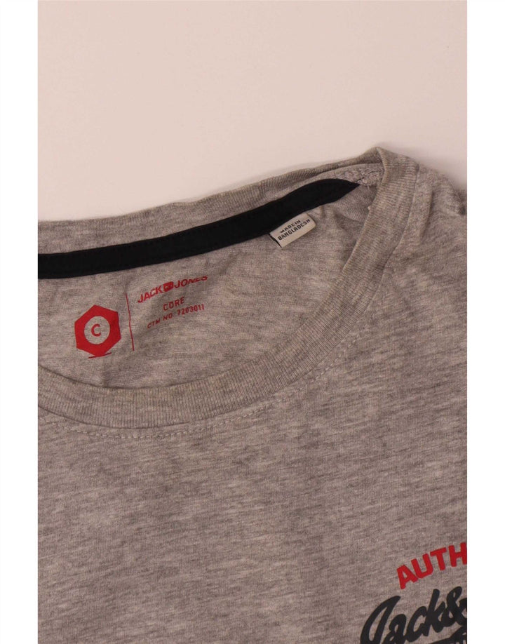 Jack & Jones T-Shirt Homme Gris Moyen Coton