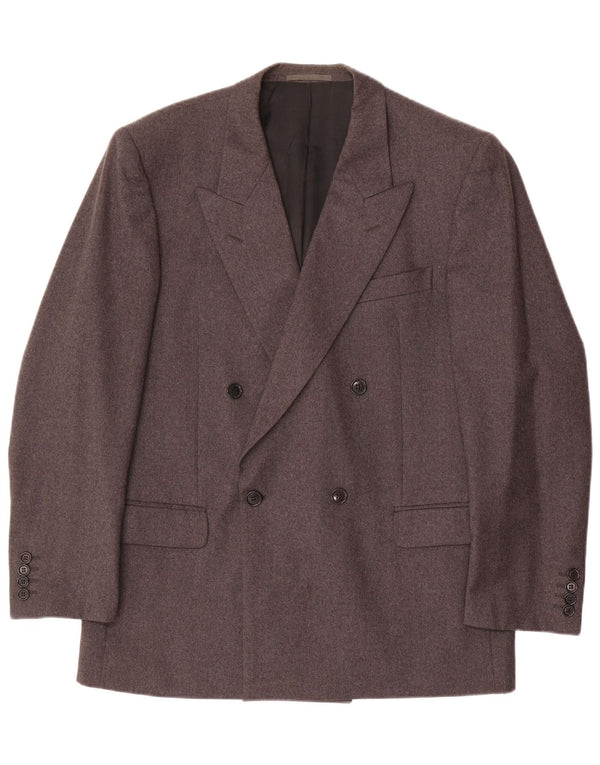César Veste Blazer Double Boutonnage Homme UK 38 Laine Gris Moyen
