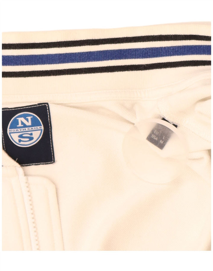 NORTH SAILS Veste de survêtement graphique pour femme UK 14 Coton blanc moyen