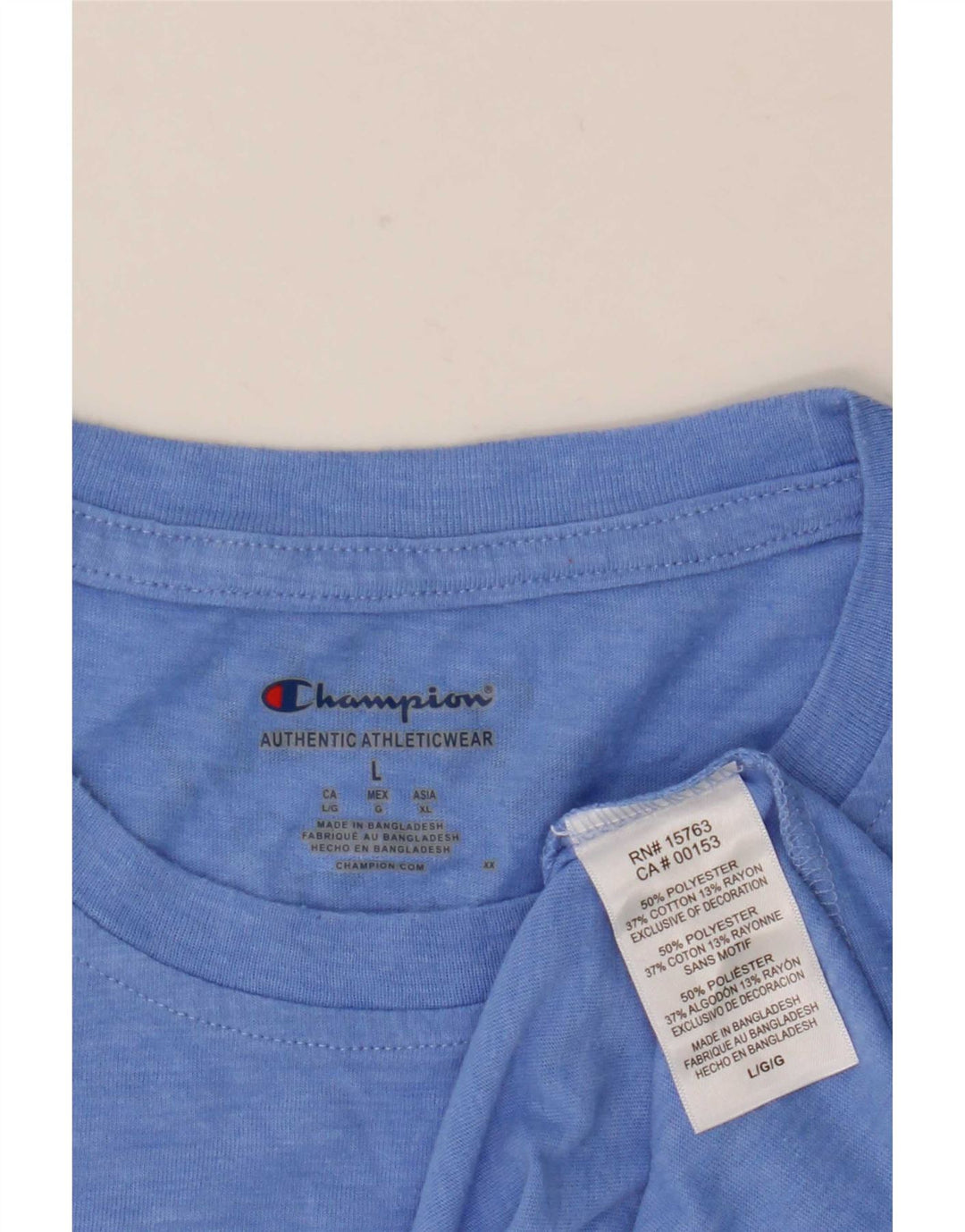 Champion T-Shirt Graphique Homme Grand Bleu Polyester