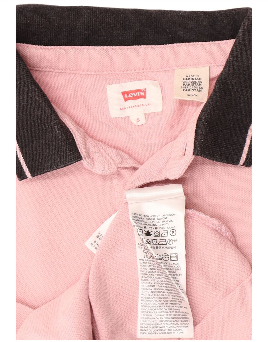 Levi's Polo Small Homme Rose Colorblock Cotton