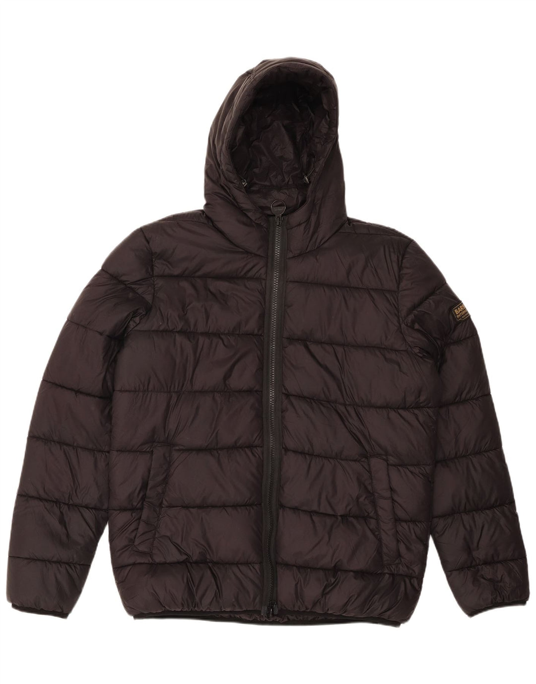 Barbour Veste rembourrée à capuche pour homme UK 38 Medium Noir Polyamide