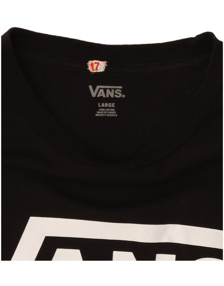 Vans Haut graphique à manches longues pour hommes, grand coton noir
