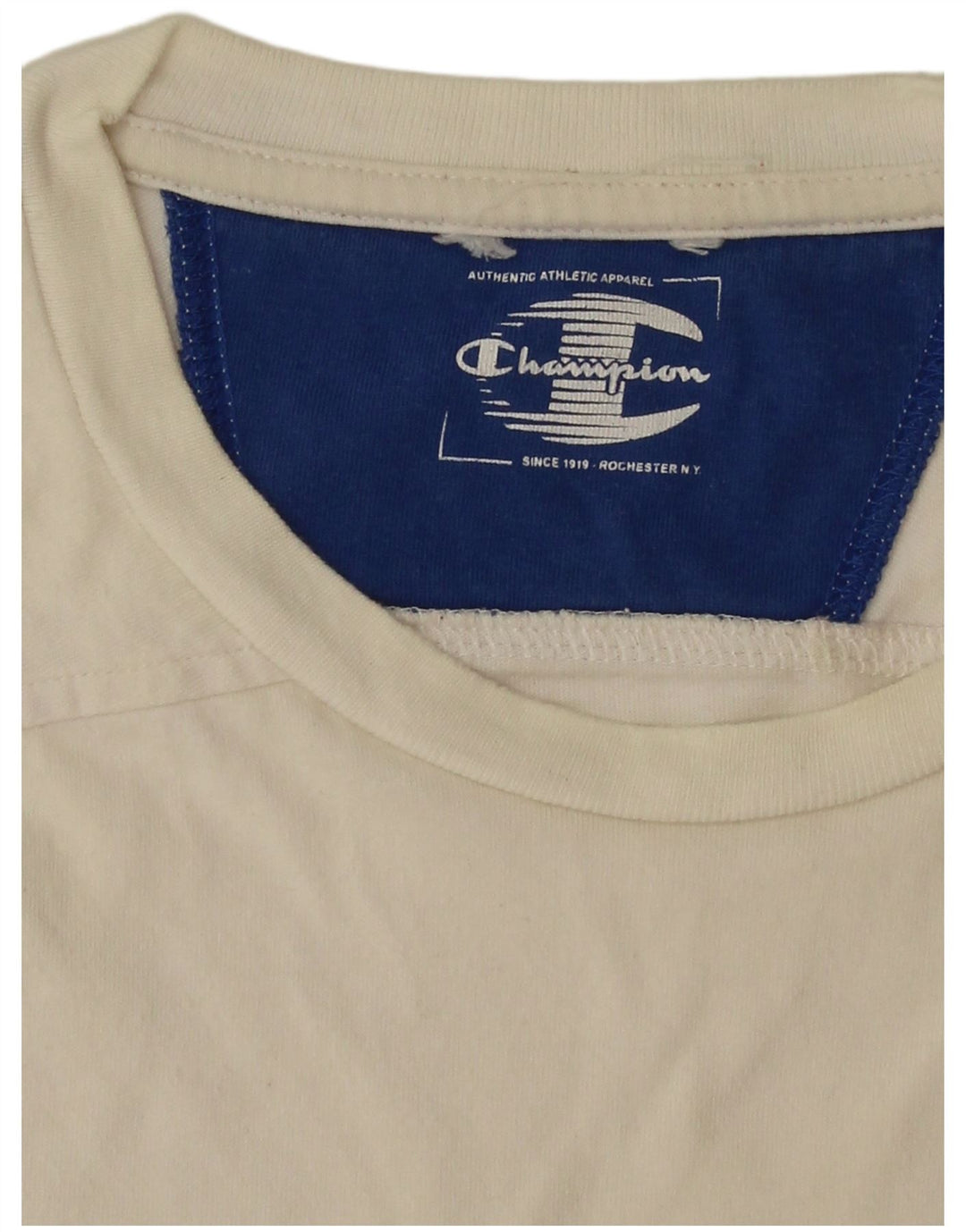 CHAMPION T-Shirt Graphique Homme Blanc Moyen