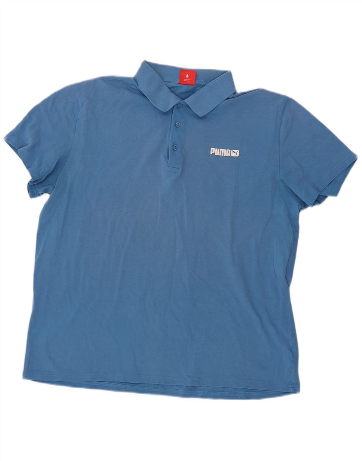 PUMA Polo Homme XL Bleu Coton