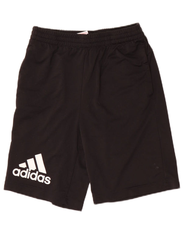 Short de sport Adidas Garçon Climalite Graphic 13-14 ans Noir Polyester