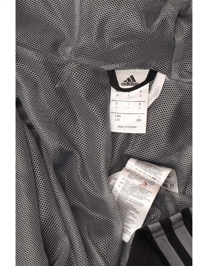 ADIDAS Veste de survêtement à capuche Climacool pour hommes, grand noir, polyester