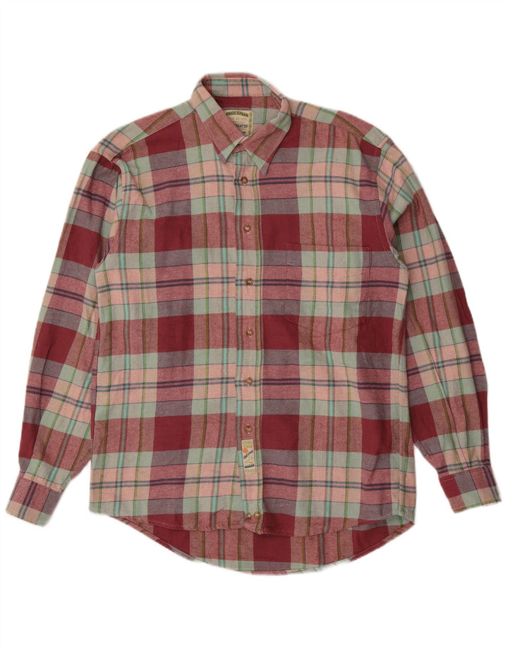 vintage Chemise en flanelle homme Taille 40 15 3/4 Chèque rouge moyen