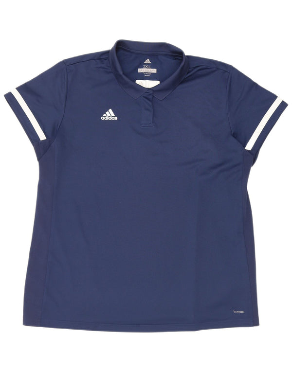 Adidas Polo Long Femme UK 24/26 2XL Bleu Marine Polyester