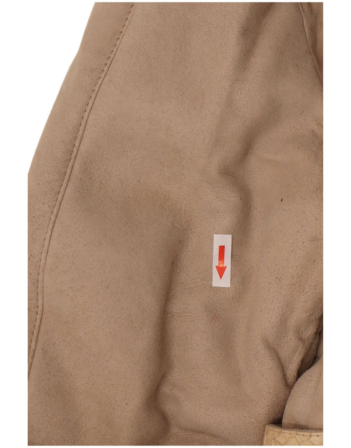 manteau en peau de mouton femme vintage UK 14 peau de mouton beige moyen