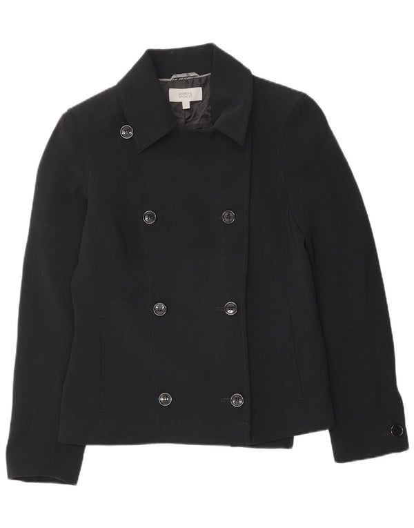 Marks & Spencer Veste blazer double boutonnage pour femme UK 10 Small Noir