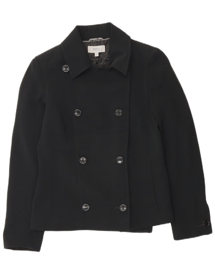 Marks & Spencer Veste blazer double boutonnage pour femme UK 10 Small Noir