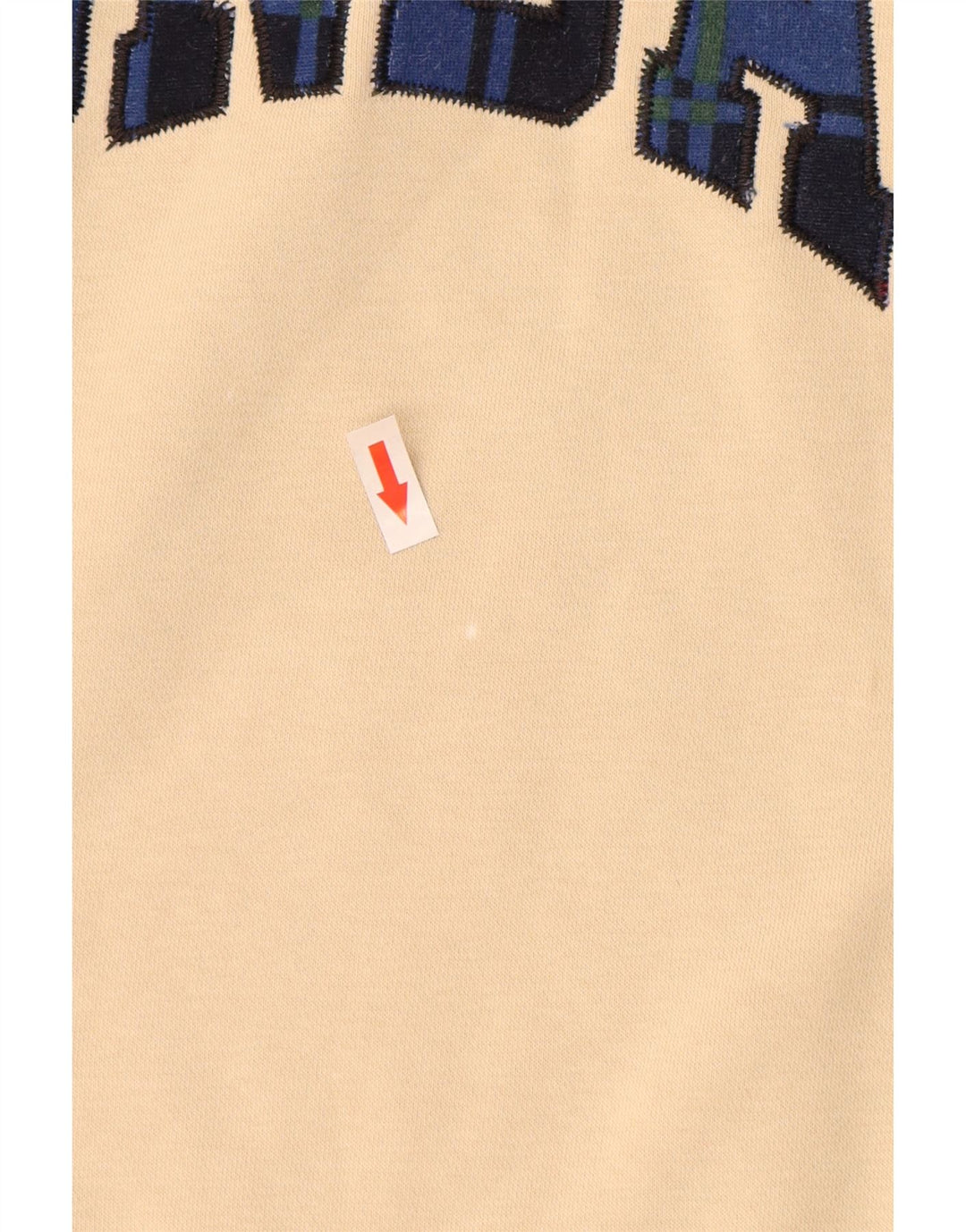 JORDAN Mens Graphic Sweatshirt Jumper Small Beige Cotton