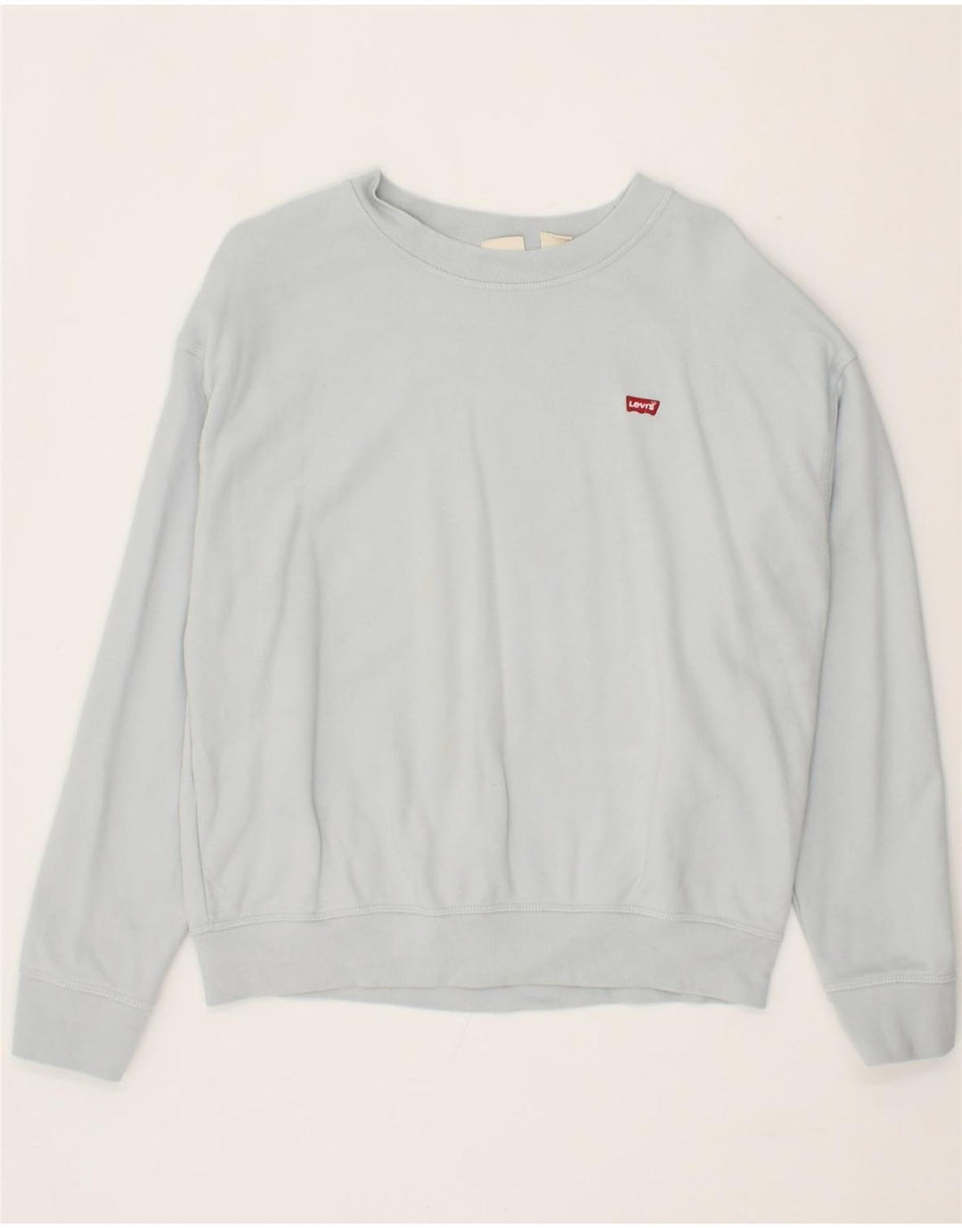 LEVI'S Womens Oversized Sweatshirt Jumper UK 16 Large Blue Cotton Vintage Levi's and Second-Hand Levi's from Messina Hembry 