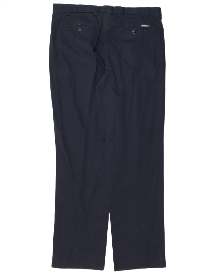 EDDIE BAUER Pantalon Chino Pegged Homme W38 L36 Bleu Marine Coton