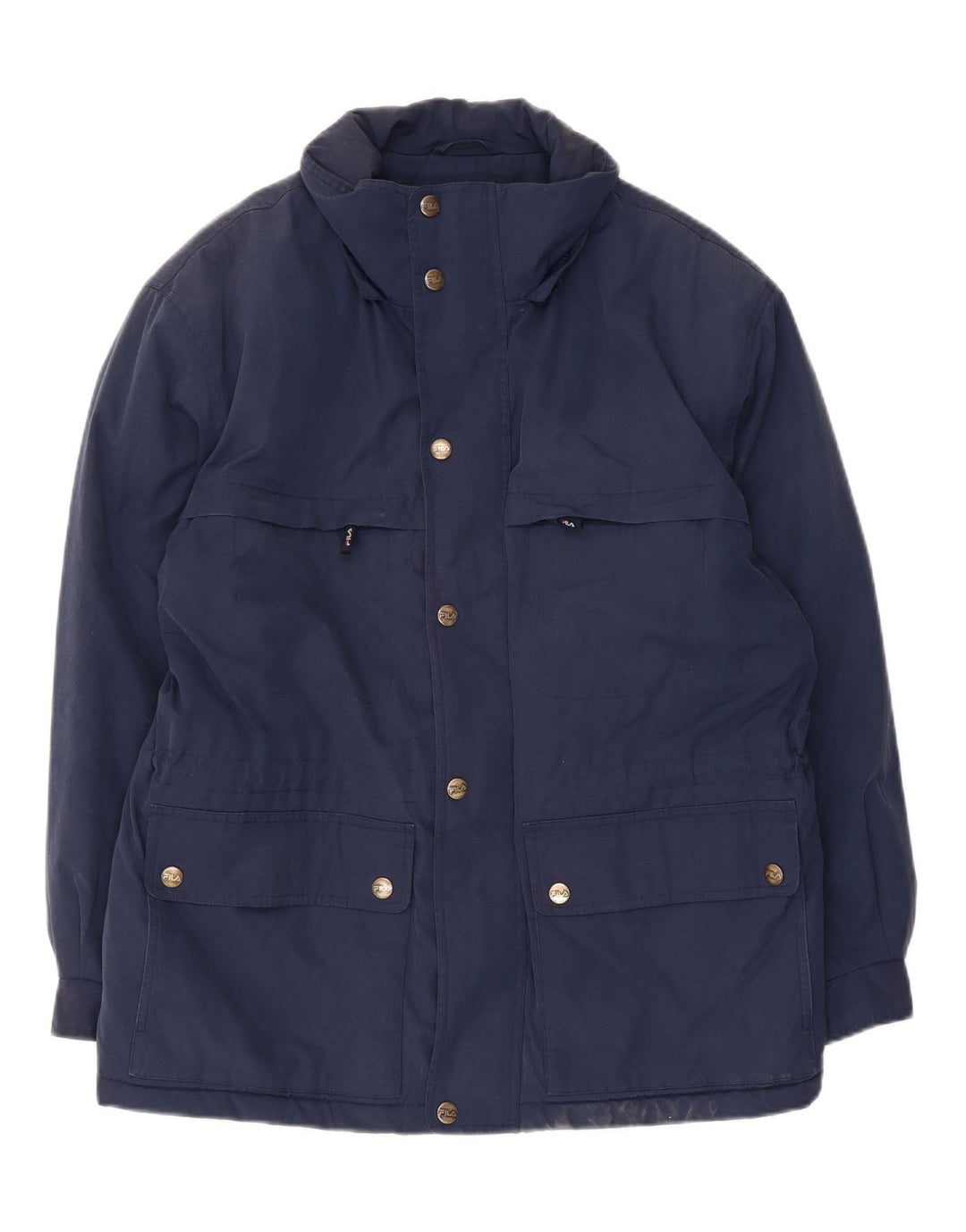 FILA Mens Windbreaker Jacket IT 50 Large Navy Blue Polyester Vintage Fila and Second-Hand Fila from Messina Hembry 