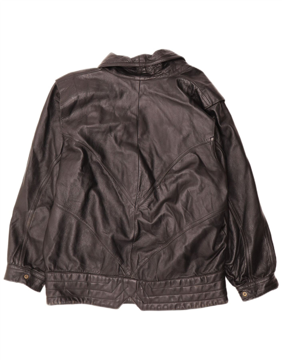 PELLETTERIA Veste en cuir femme UK 20 2XL Cuir noir