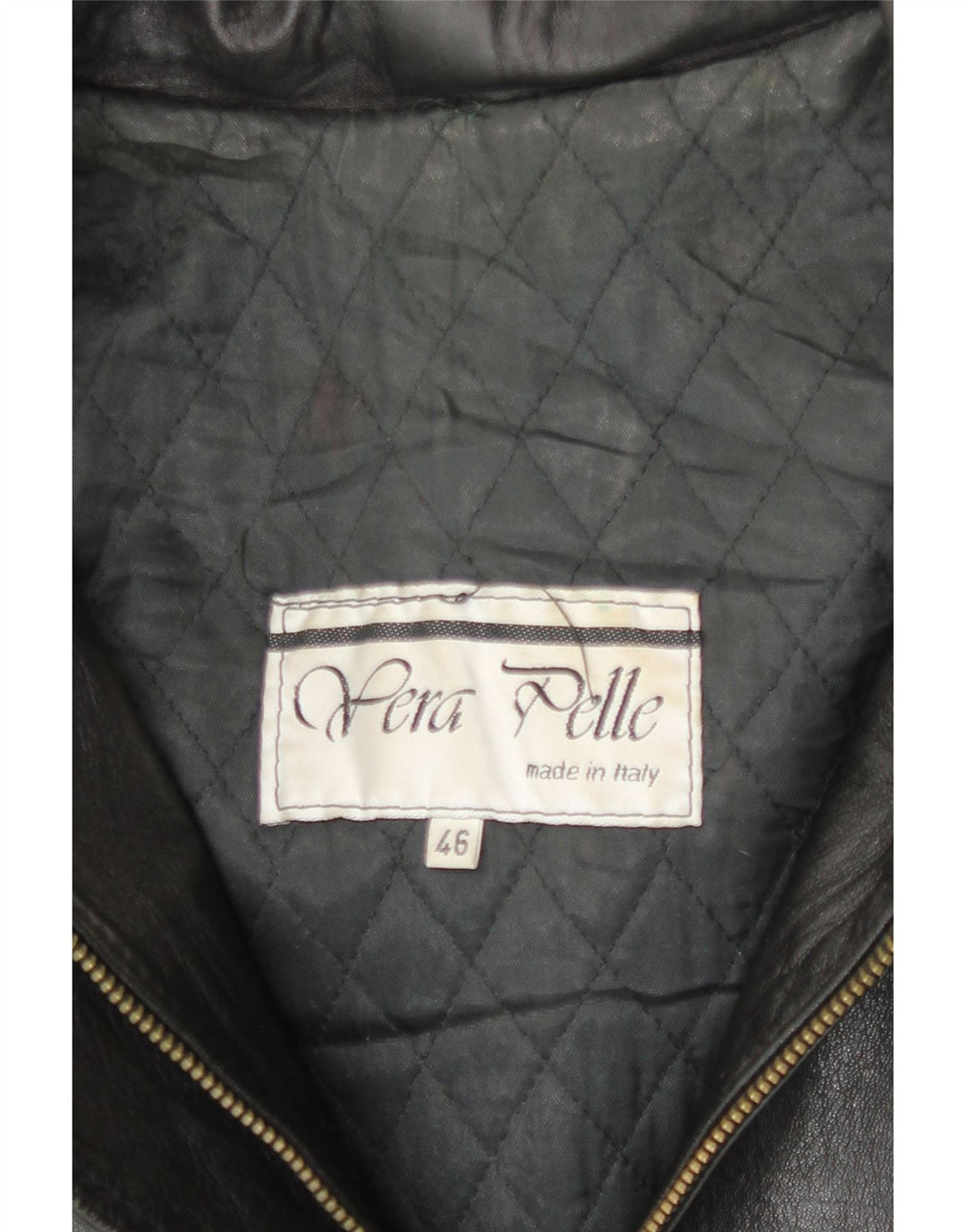 Veste en cuir à capuche femme vintage IT 46 Grand cuir noir