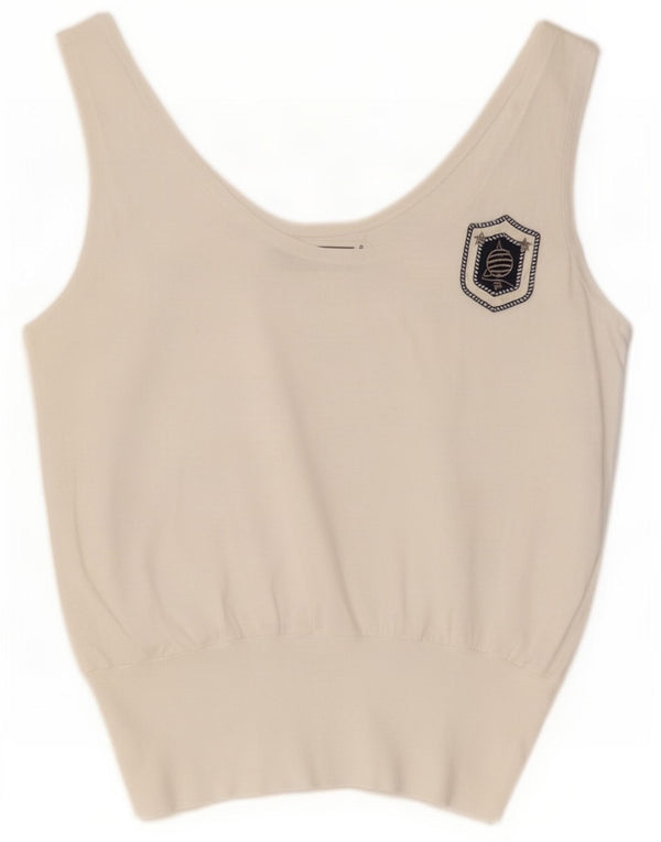Marina Yachting Débardeur Femme UK 12 Moyen Blanc Coton