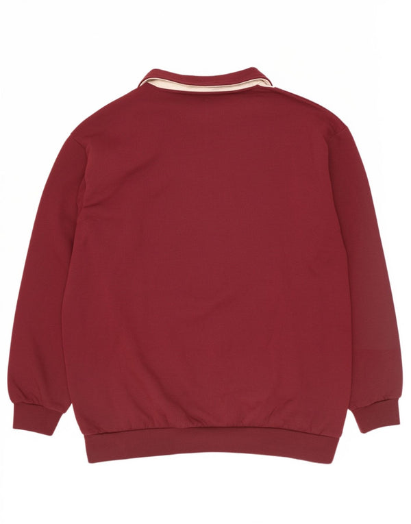 C&A Pull Rodeo Graphic pour homme 2XL Bordeaux Colorblock Rétro