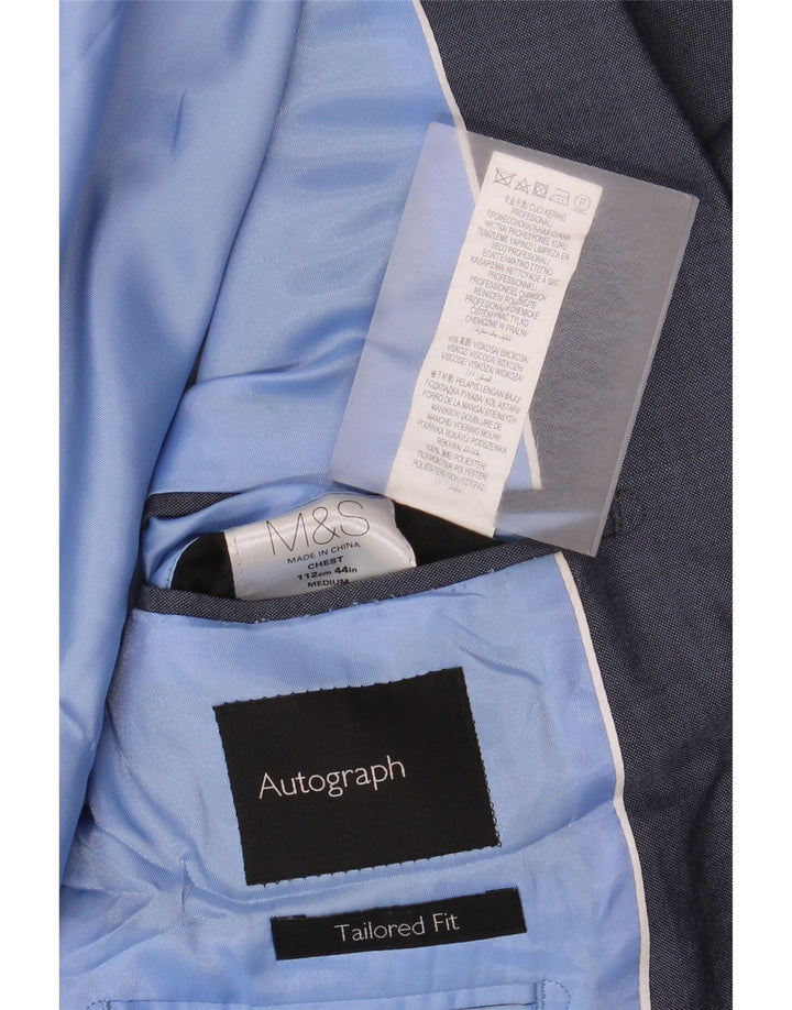 Marks & Spencer Veste blazer coupe ajustée pour homme UK 38 Bleu marine moyen
