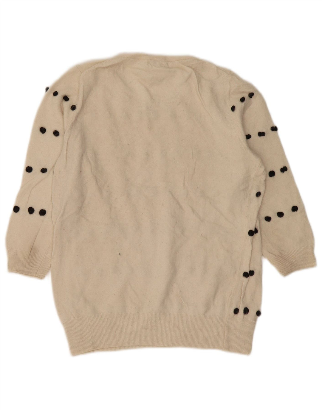 J. Crew Pull col bateau pour femme UK 10 Small Viscose blanc cassé