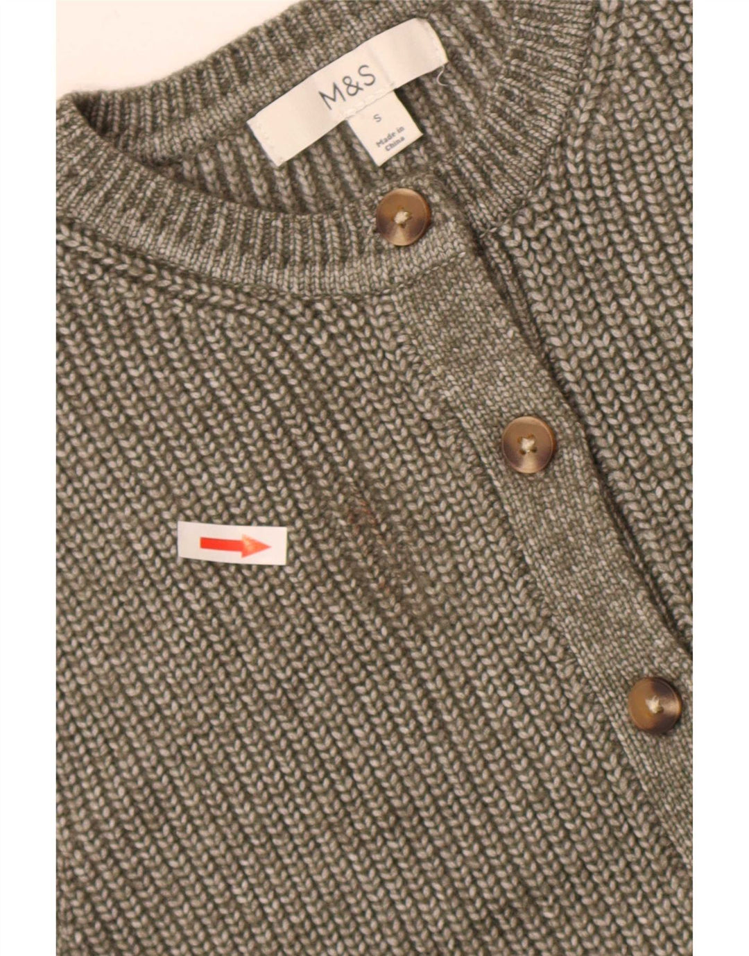 Marks & Spencer Pull cardigan sans manches pour femme UK 10 Petit Gris