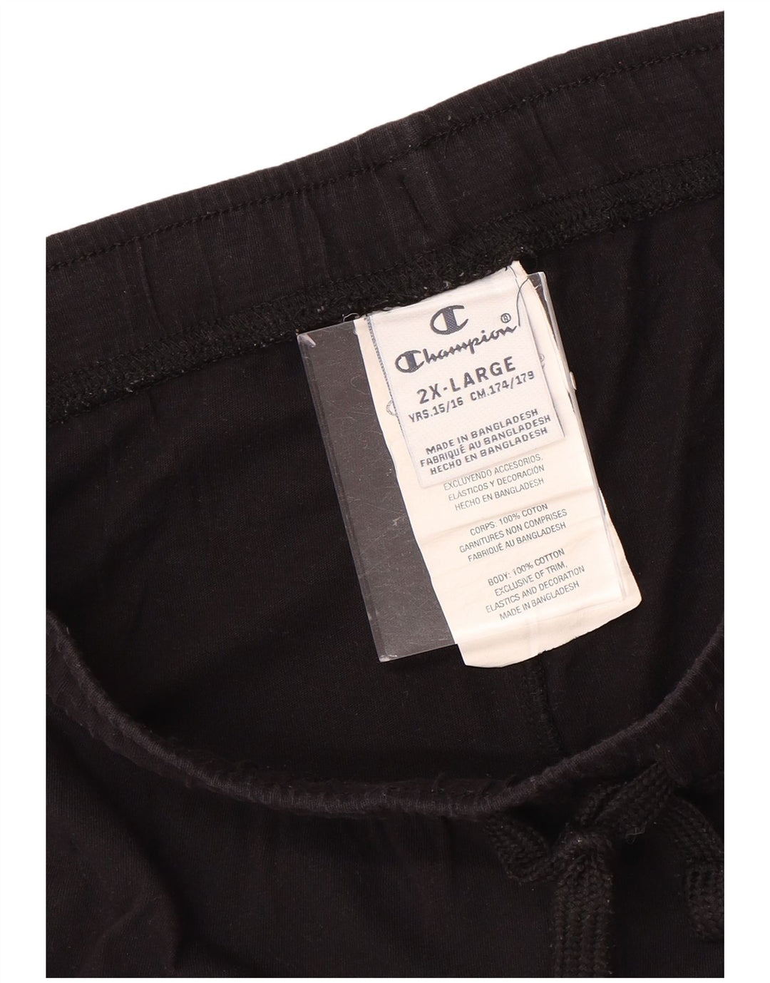 CHAMPION Short de Sport Fille 15-16 Ans 2XL Noir Tie Dye Coton