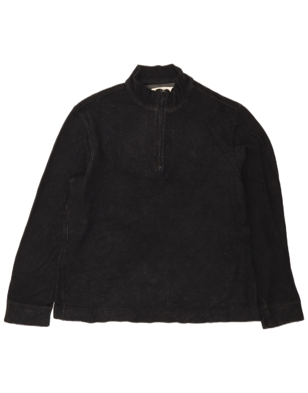 Calvin Klein Pull à col zippé pour homme en coton noir moyen