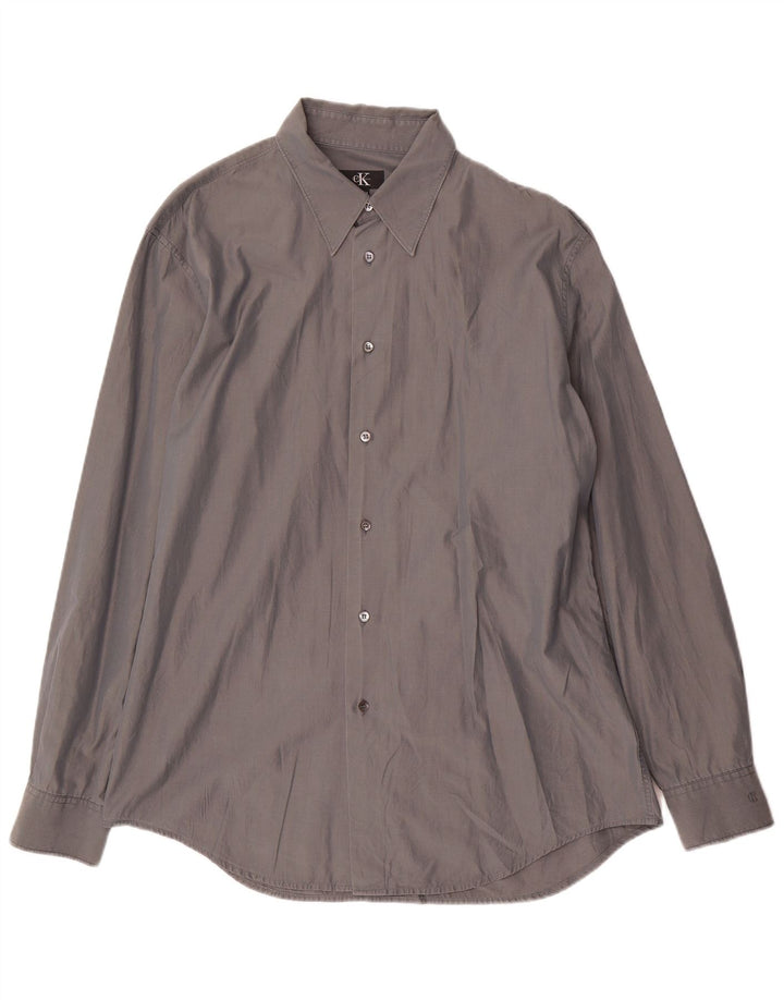 Calvin Klein Chemise Homme Taille 43 Grand Coton Gris