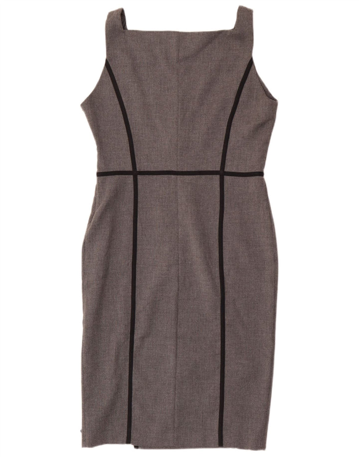 Zara Robe fourreau sans manches pour femme UK 44 Large Gris Polyester
