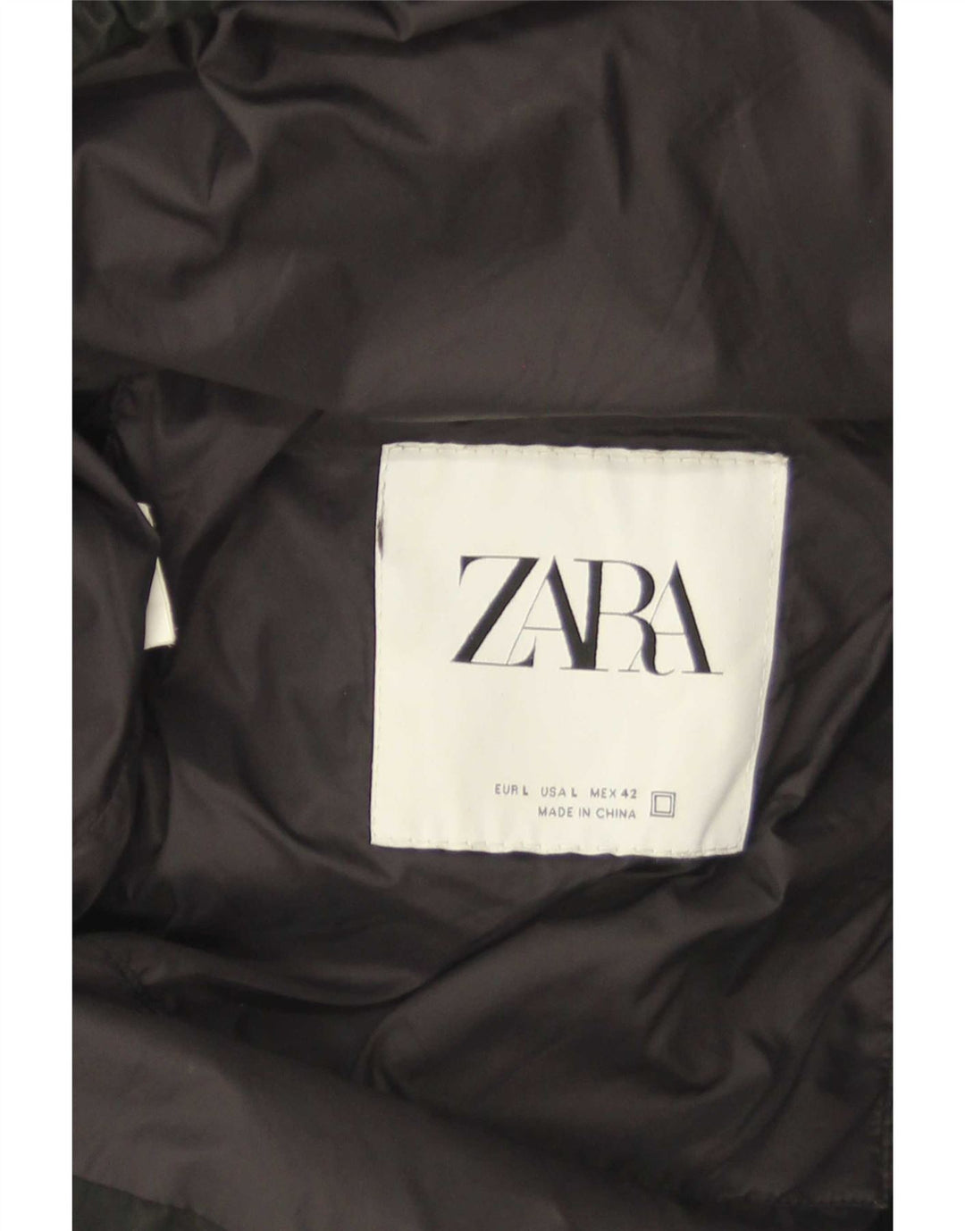 Zara Veste matelassée pour homme UK 40 Large Noir