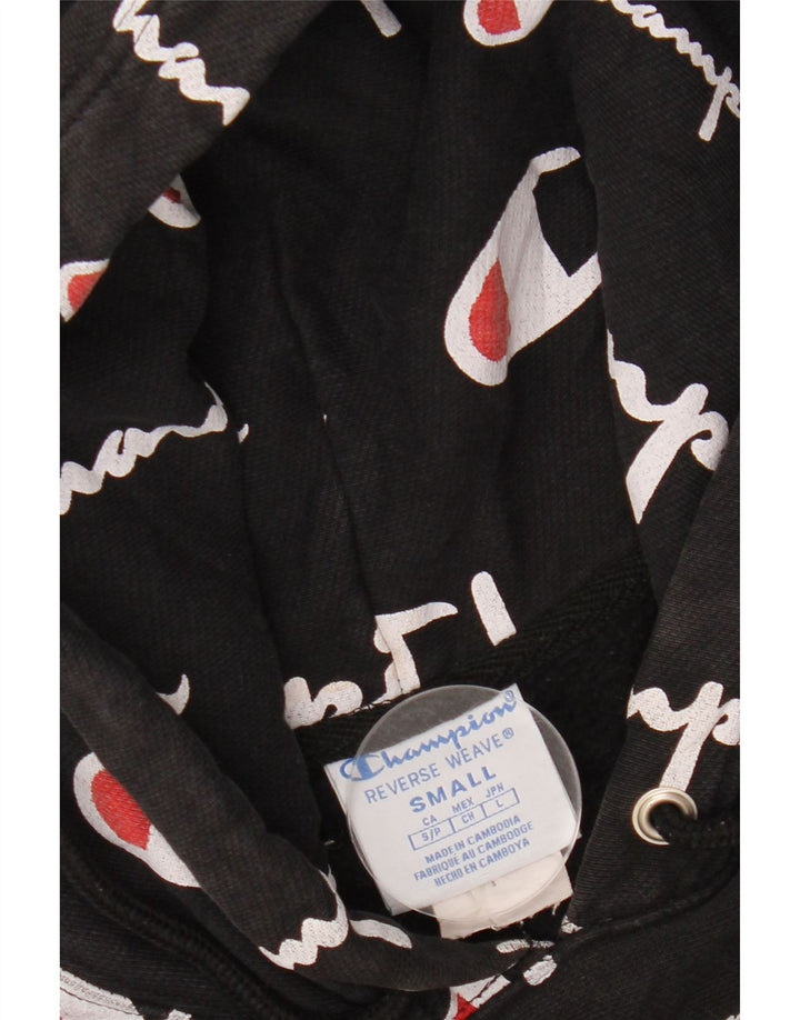 CHAMPION Pull à Capuche Graphique Reverse Weave Homme Petit Noir Coton
