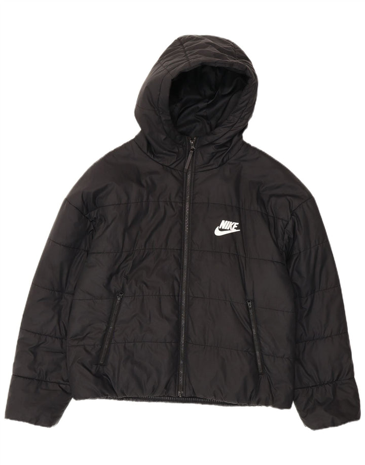 Veste rembourrée à capuche Nike garçon graphique 10-11 ans noir moyen polyester