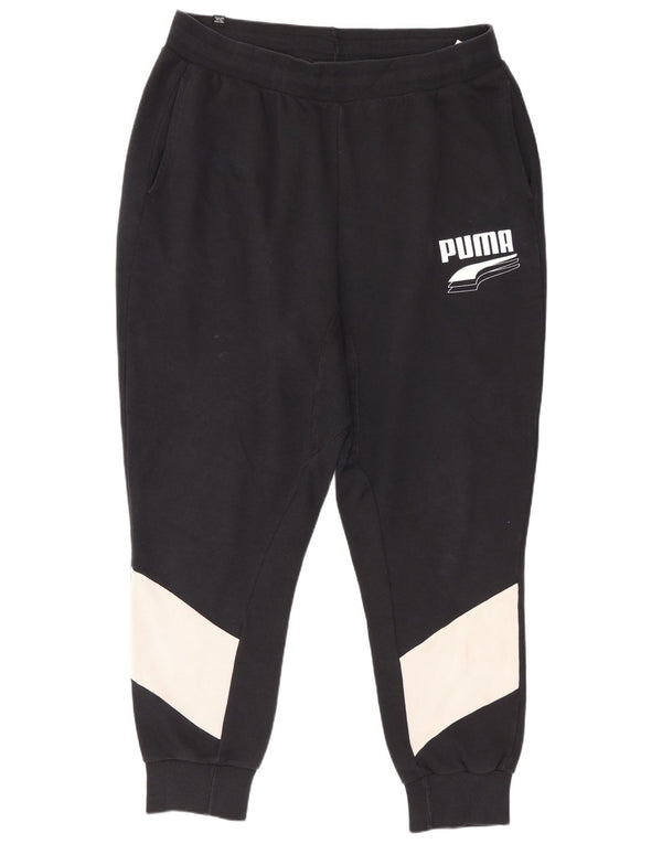 Puma Pantalon de Survêtement Joggers XL Homme Noir Colorblock Coton Sports