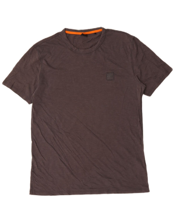 Hugo Boss Homme T-Shirt Top Large Gris Coton