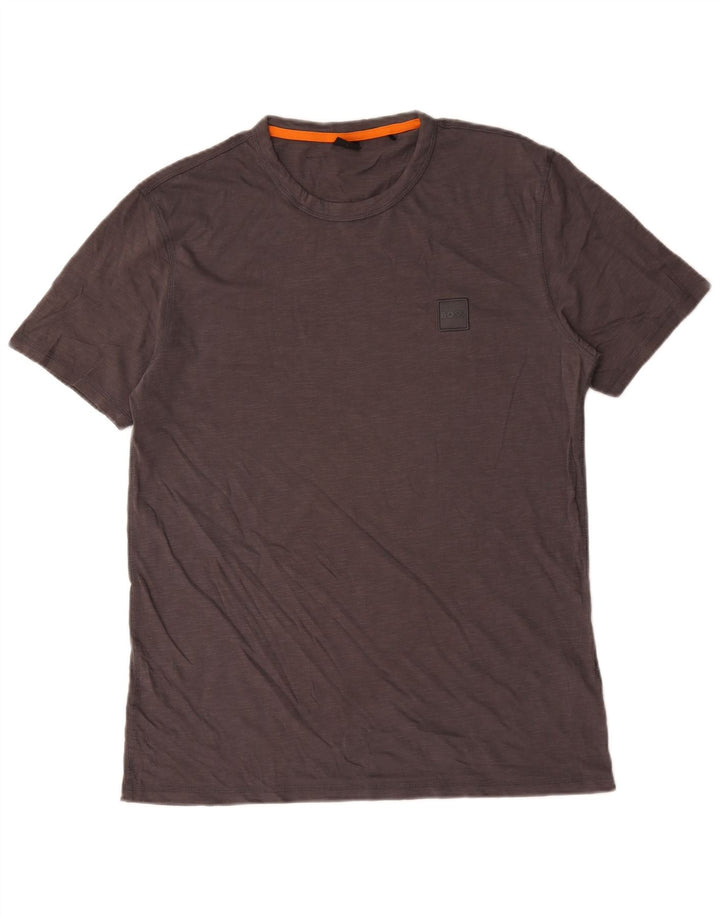 Hugo Boss Homme T-Shirt Top Large Gris Coton