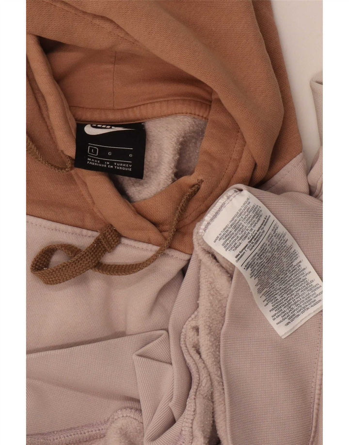 Nike Pull à capuche surdimensionné pour femme UK 16 Large Multicolore Colourblock